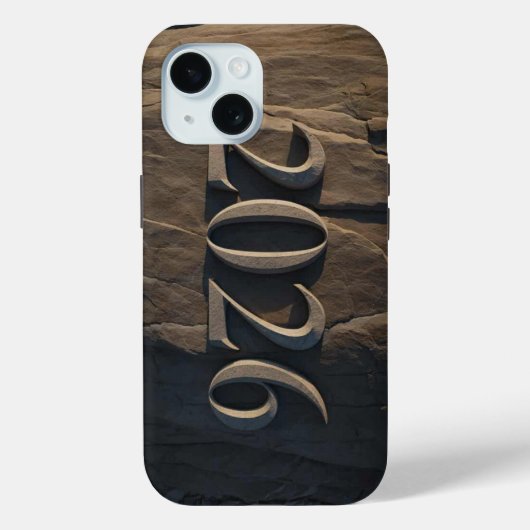 2026年新年のための3Dナンバーデザイン Case-Mate iPhoneケース (裏面)