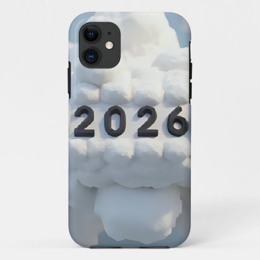2026年新年のための3Dナンバー デザイン Case-Mate iPhoneケース (裏面)
