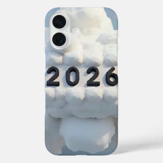 2026年新年のための3Dナンバー デザイン Case-Mate iPhoneケース (裏面)