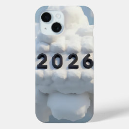 2026年新年のための3Dナンバー デザイン iPhone 15ケース