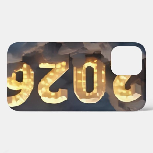 2026年新年のための3Dナンバー デザイン Case-Mate iPhoneケース (裏面 (横))