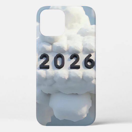 2026年新年のための3Dナンバー デザイン Case-Mate iPhoneケース (裏面)