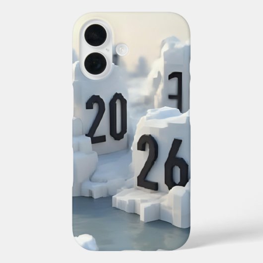 2026年新年のための3Dナンバー デザイン Case-Mate iPhoneケース (裏面)