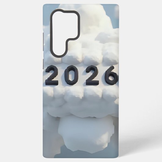 2026年新年のための3Dナンバー デザイン SAMSUNG GALAXYケース (裏面)