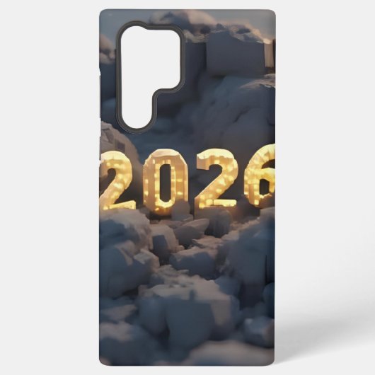2026年新年のための3Dナンバー デザイン SAMSUNG GALAXYケース (裏面)