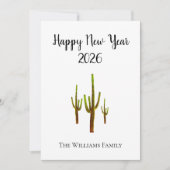 2026年新年のサボテン シーズンカード (正面)