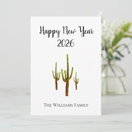 2026年新年のサボテン シーズンカード (スタンド正面)