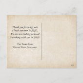 2026年新年のメッセージボトル シーズンポストカード (裏面)