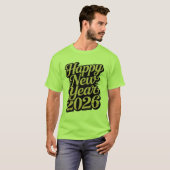 2026年新年の挨拶フレンドに贈るベストな言葉 Tシャツ (正面フル)
