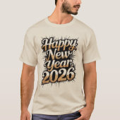 2026年新年の挨拶フレンドに送るベストなメッセージ Tシャツ (正面)