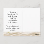 2026年新年の浜辺からのビジネスの感謝 ポストカード (裏面)