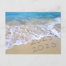 2026年新年の浜辺からのビジネス感謝 ポストカード