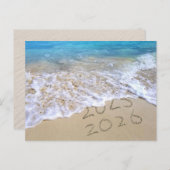 2026年新年の熱帯海ビーチ シーズンポストカード (正面/裏面)