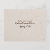 2026年新年の熱帯海ビーチ シーズンポストカード (裏面)