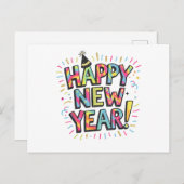 2026年新年イブパーティー 家族お揃い ファイヤー シーズンポストカード (正面/裏面)