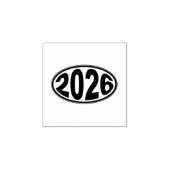 2026年新年オーバルステッカー ラバースタンプ (インプリント)