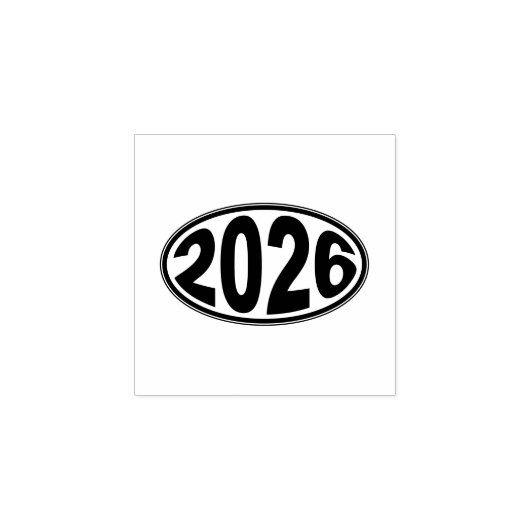 2026年新年オーバルステッカー ラバースタンプ (インプリント)