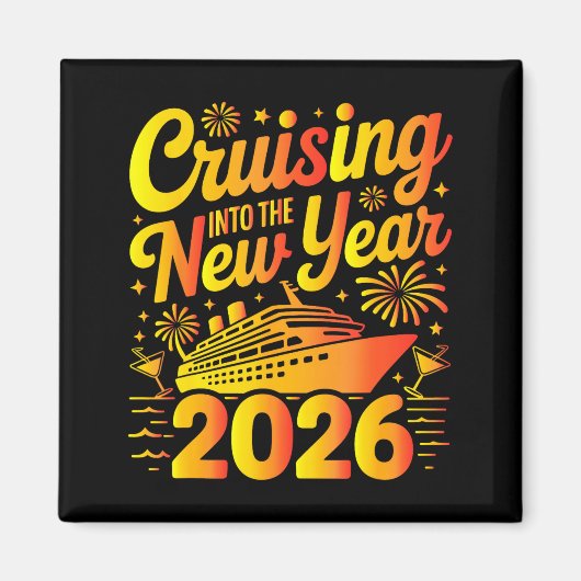 2026年新年カウントダウン・クルーズ旅行 クリスマスクルーズ マグネット (正面)