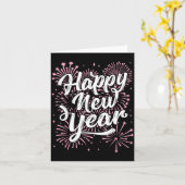 2026年新年カウントダウン パーティー 花火 メンズ レディース キッズ カード (黄色い花)