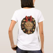 2026年新年クラシックホリデー Tシャツ (裏面)