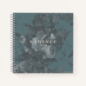 2026年新年グリーン ヴィンテージ ラスティック フローラル シック ノートブック (正面)