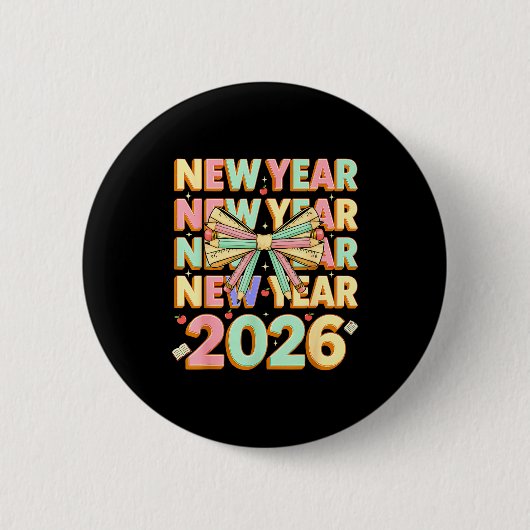 2026年新年コケットボウズ正月先生 缶バッジ (正面)