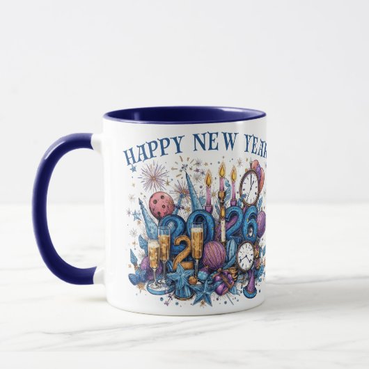 2026年新年コーヒーマグカップ マグカップ (左)