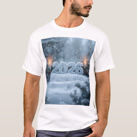 2026年新年スノーキャルムTシャツ Tシャツ (正面)