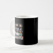2026年新年ダックスフンドパーティー花火楽しみ コーヒーマグカップ (正面左)