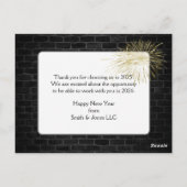 2026年新年ネオンサインをありがとう ポストカード (裏面)