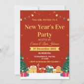 2026年新年パーティー招待状 招待状 (正面)