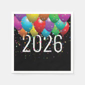 2026年新年パーティー風船ナプキン スタンダードカクテルナプキン (正面)