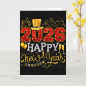 2026年新年パーティー風船家族お揃いコーデC カード (黄色い花)