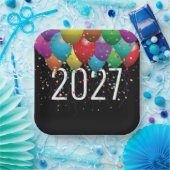 2026年新年パーティー風船 ペーパープレート (パーティー)