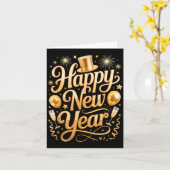 2026年新年パーティー風船、花火、そしてC カード (黄色い花)