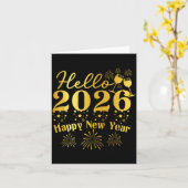 2026年新年パーティー 家族 友達 カード (黄色い花)