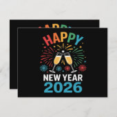 2026年新年パーティー 面白い大晦日2026 シーズンカード (正面/裏面)