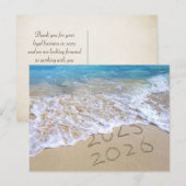 2026年新年ビーチサンド感謝 ポストカード (正面/裏面)