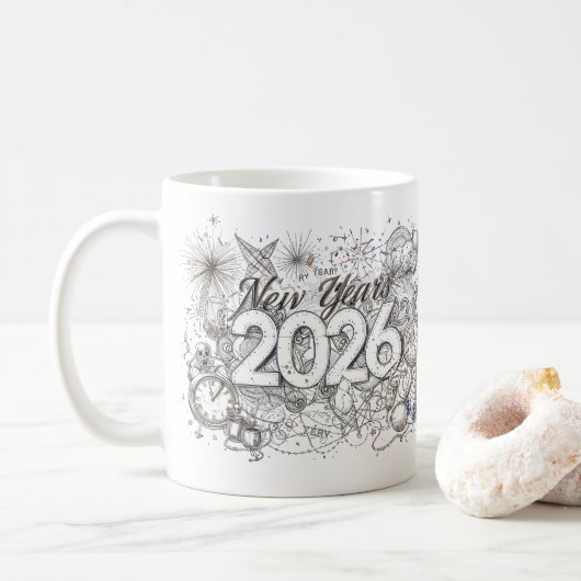 2026年新年マグカップ コーヒーマグカップ (ドーナツ)