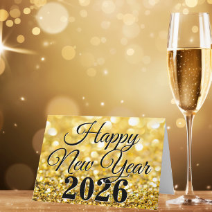 2026年新年モダンゴールドビジネス シーズンカード