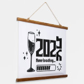 2026年新年ロード中お祝いタイポグラフィ 吊り下げ型タペストリー (傾斜あり)