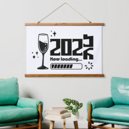 2026年新年ロード中お祝いタイポグラフィ 吊り下げ型タペストリー
