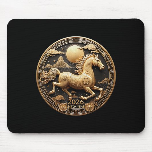 2026年新年中国の2026年 マウスパッド (正面)