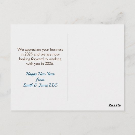 2026年新年事業ありがとうございました ポストカード (裏面)