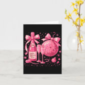 2026年新年会ディスコシャンパンパーティー カード (黄色い花)