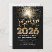 2026年新年会パーティー招待状 招待状 (正面)