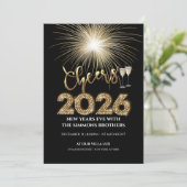 2026年新年会パーティー招待状 招待状 (スタンド正面)