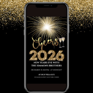 2026年新年会パーティー招待状 招待状