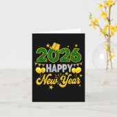 2026年新年家族お揃い カード (黄色い花)