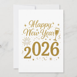 2026年新年招待状 - エレガントパーティー 招待状